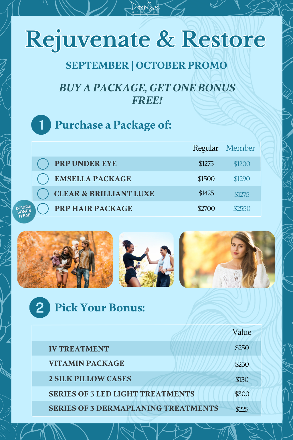 Rejuvenate and Restore Fall Promo